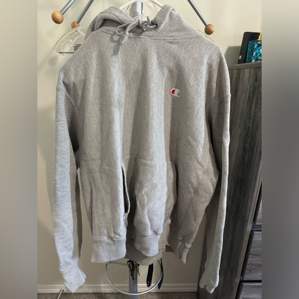 Champion Men's hoodie  in Light Gray